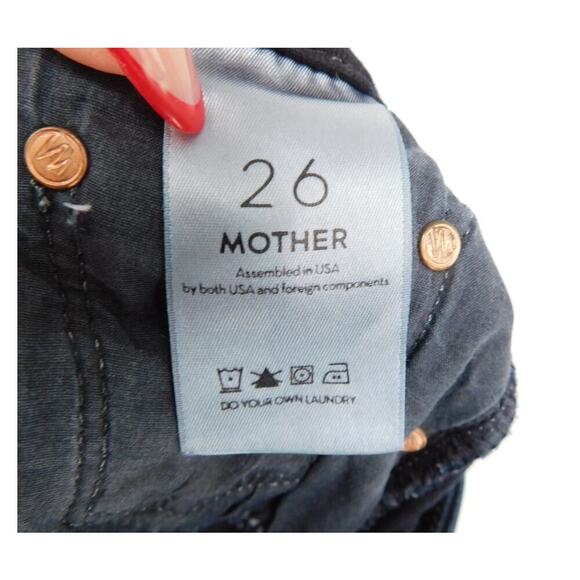 Mother Women The Looker High-Rise Ankle Fray Skinny Jeans in Last Call Size 26 - Picture 4 of 6